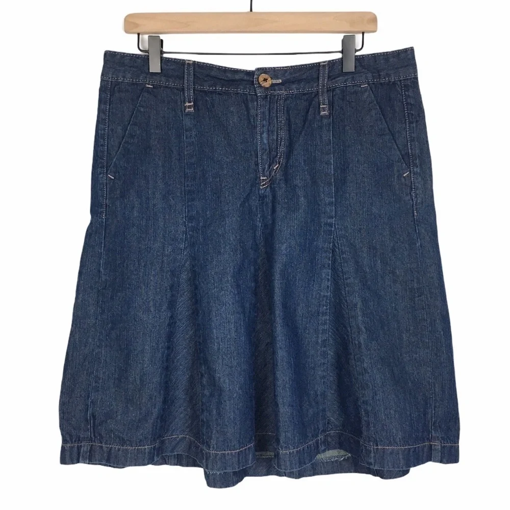 LEVI’S Jean Skirt Flare Denim Modest Western Rockabilly Cowgirl Rodeo Size 10